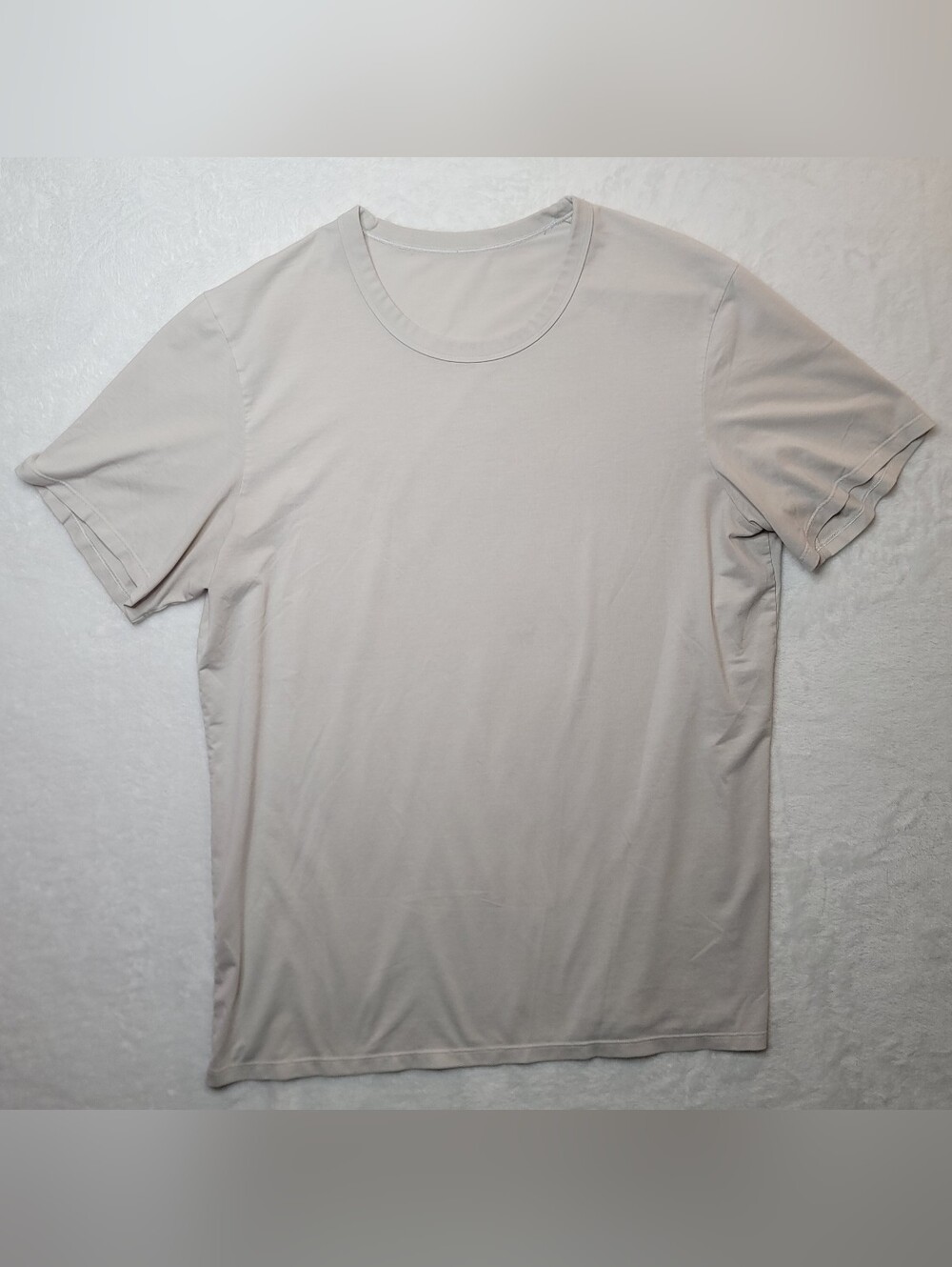 Lululemon Mens Fundamental T-Shirt Sz Large? White Pima Cotton Short Sleeve